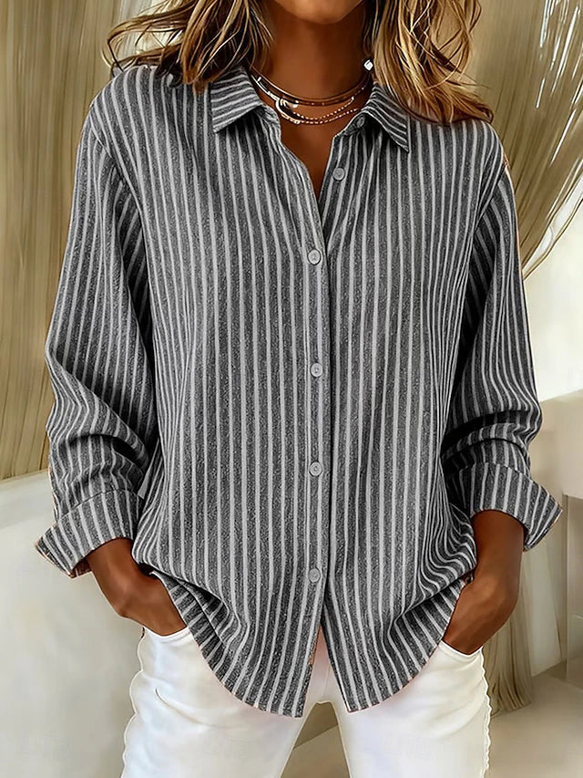 Simona | Chemise rayée à boutons