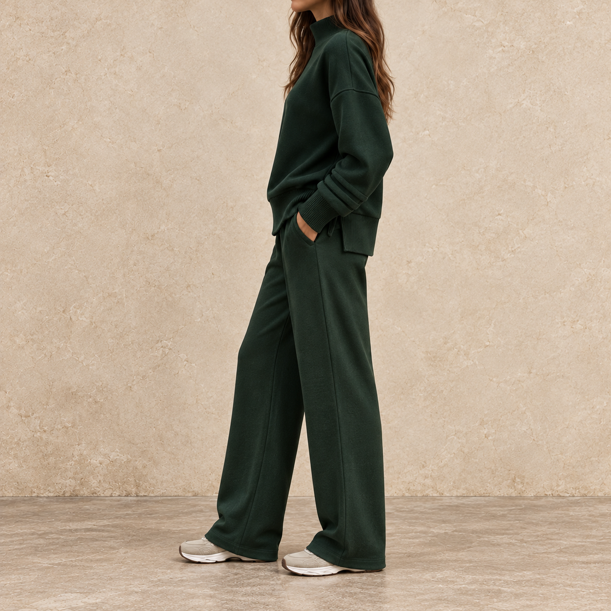 Clizia | Ensemble à col cheminée et pantalon ample