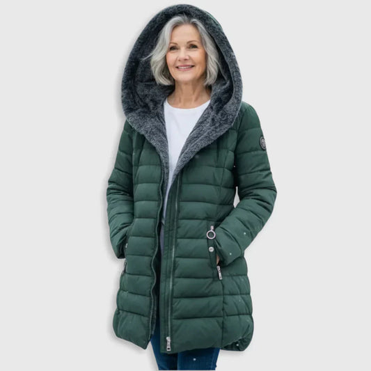 Gilda | Veste d’hiver matelassée à capuche amovible