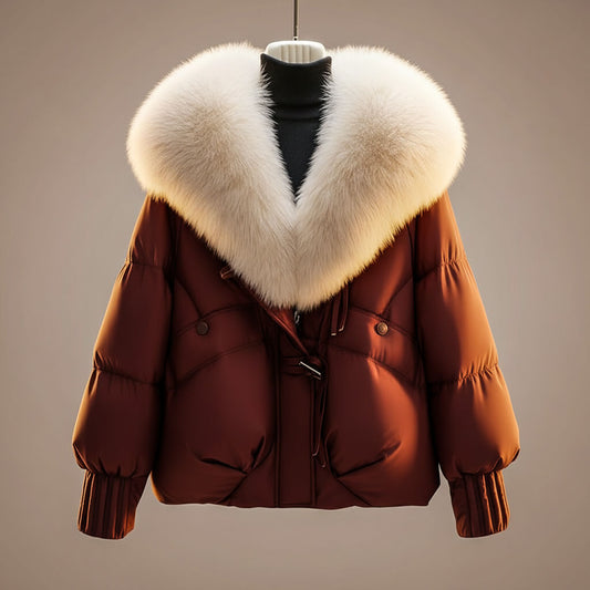 Elsa | Manteau matelassé à grand col et ceinture
