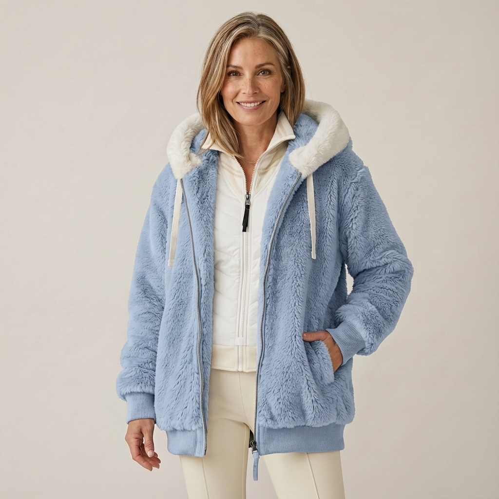 Cristina | Veste d'hiver à capuche et fermeture zippée