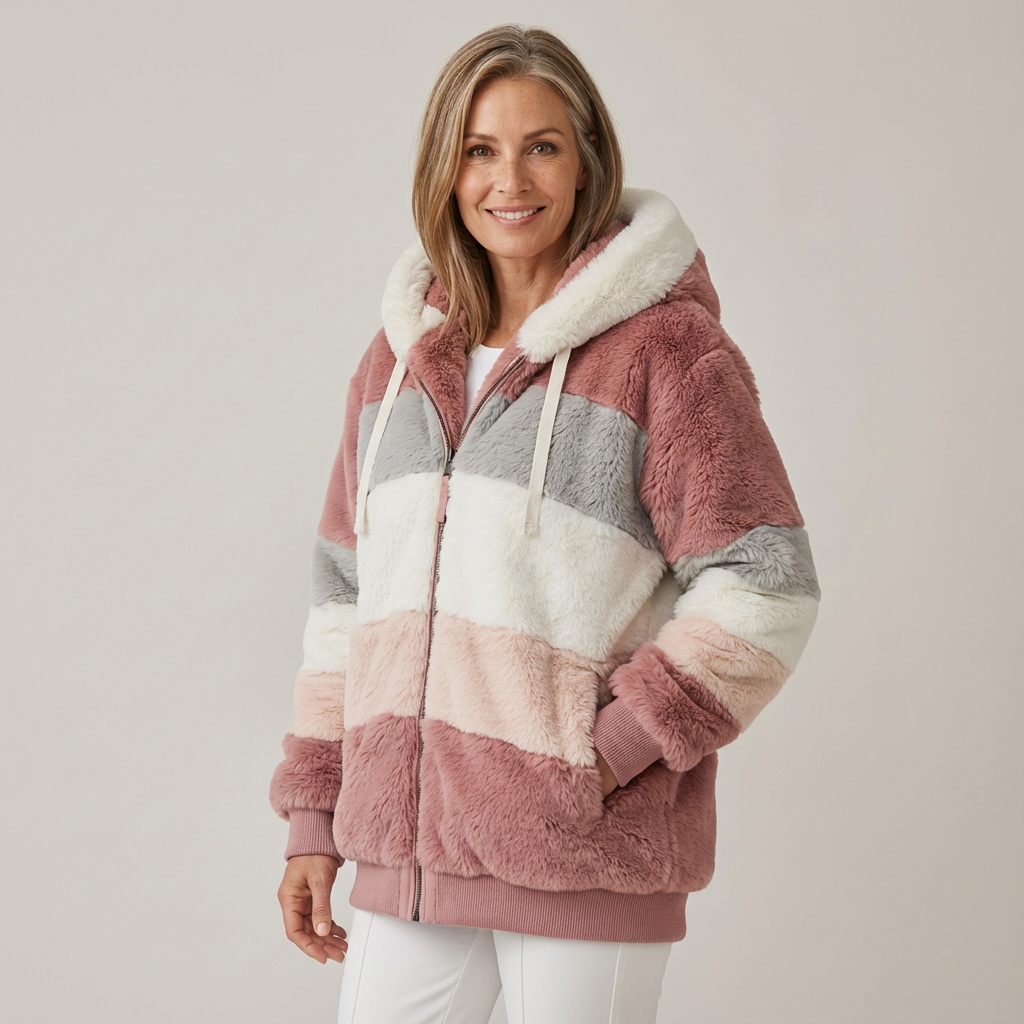 Cristina | Veste d'hiver à capuche et fermeture zippée
