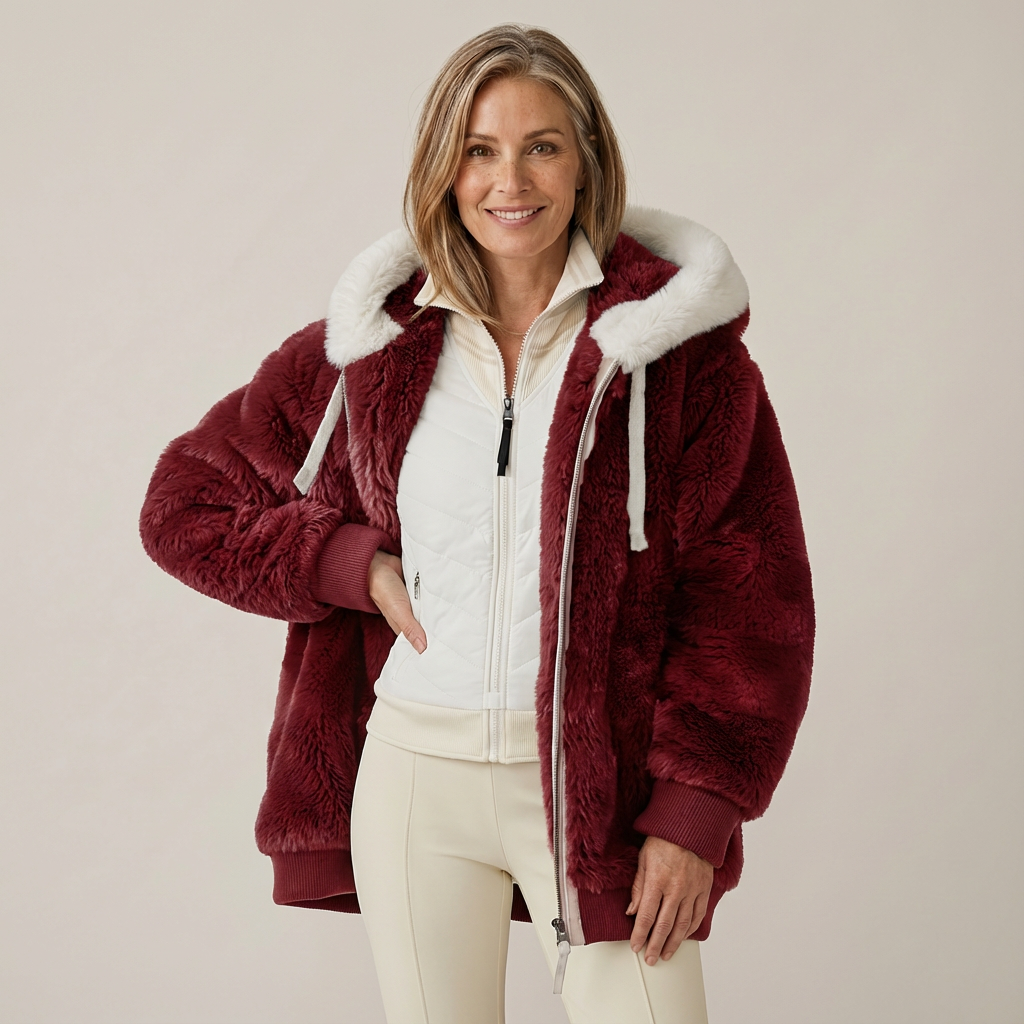 Cristina | Veste d'hiver à capuche et fermeture zippée