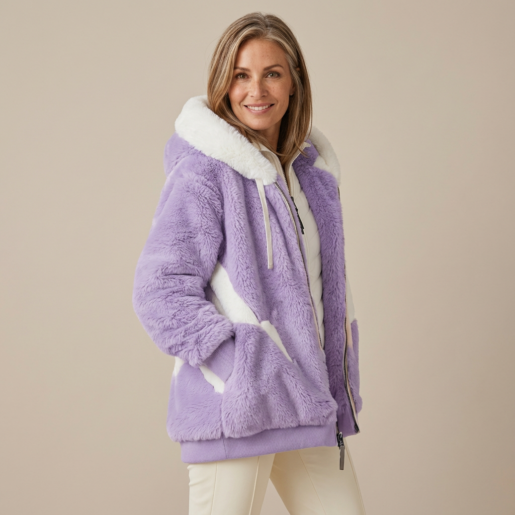 Cristina | Veste d'hiver à capuche et fermeture zippée