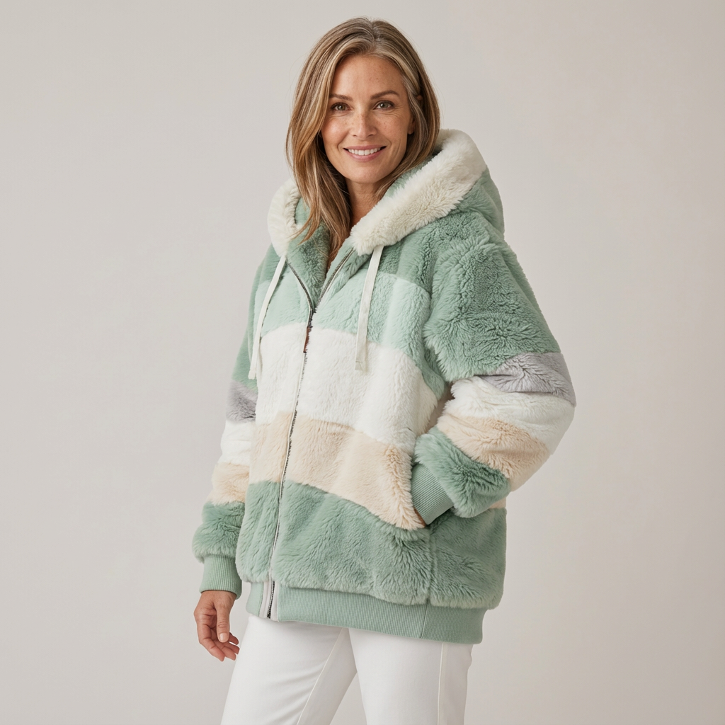 Cristina | Veste d'hiver à capuche et fermeture zippée