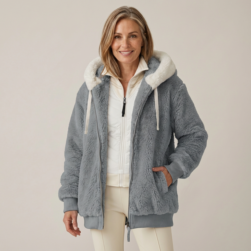 Cristina | Veste d'hiver à capuche et fermeture zippée