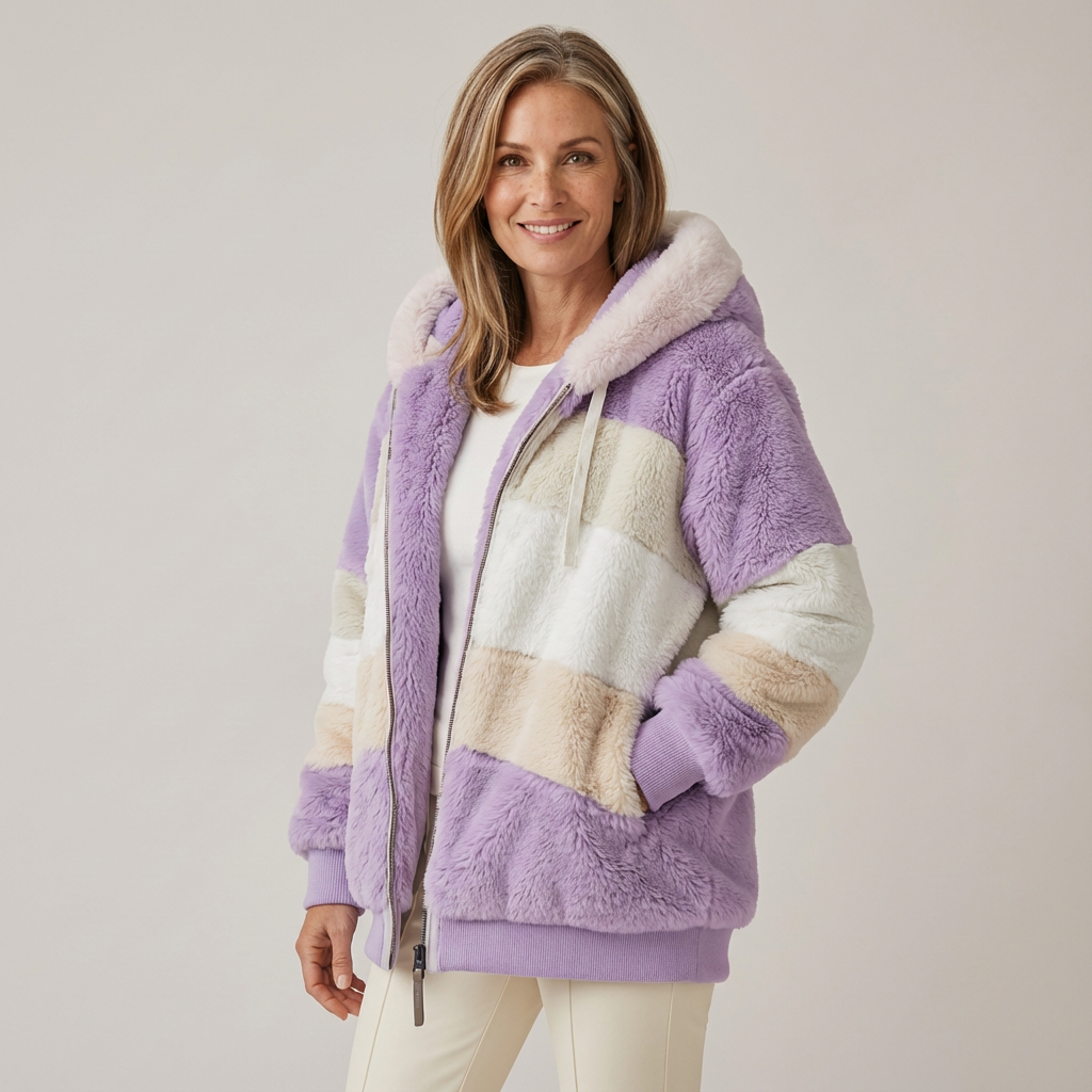 Cristina | Veste d'hiver à capuche et fermeture zippée