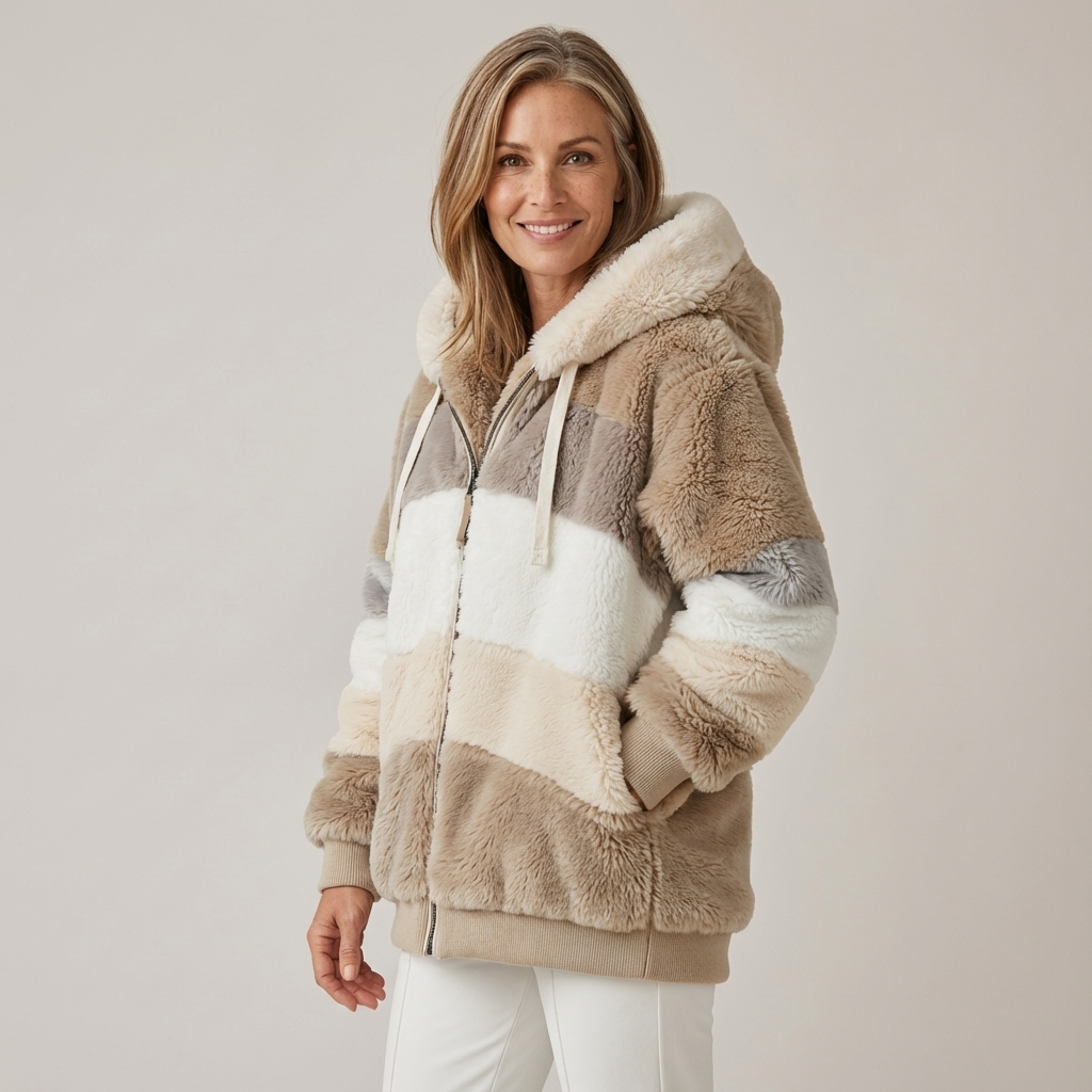Cristina | Veste d'hiver à capuche et fermeture zippée