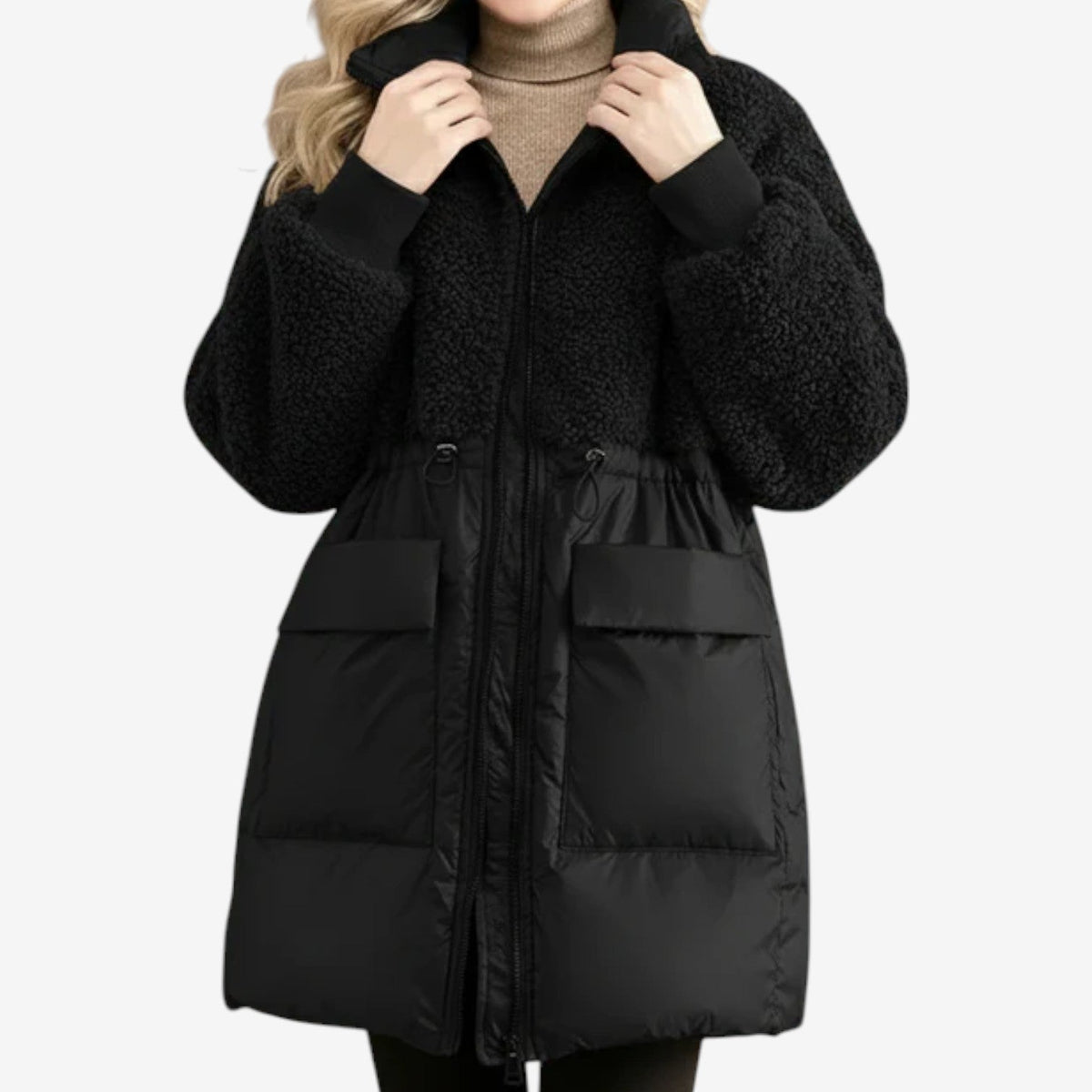 Giorgia | Manteau d’hiver matelassé à taille soulignée