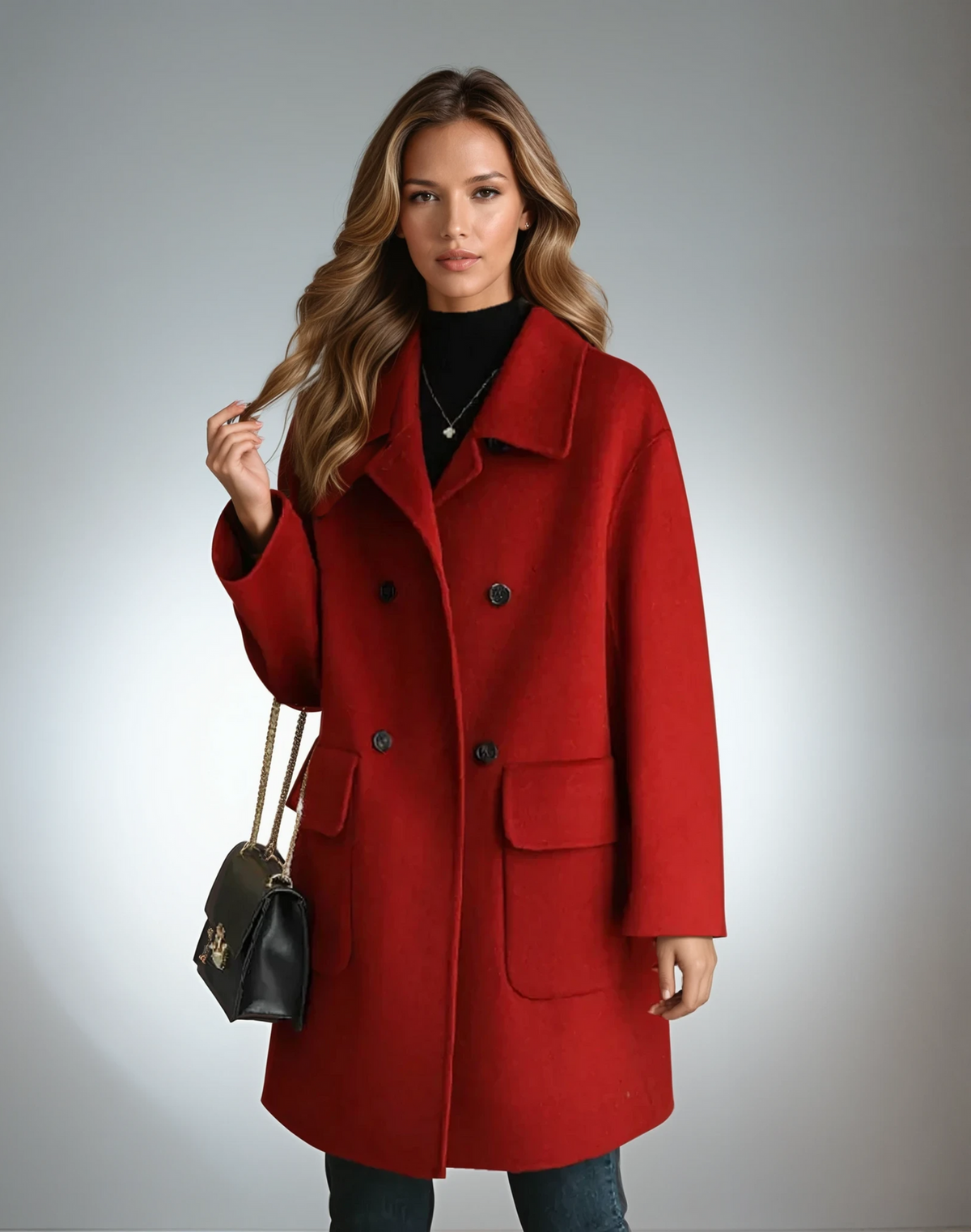 Melania | Manteau oversize croisé à revers