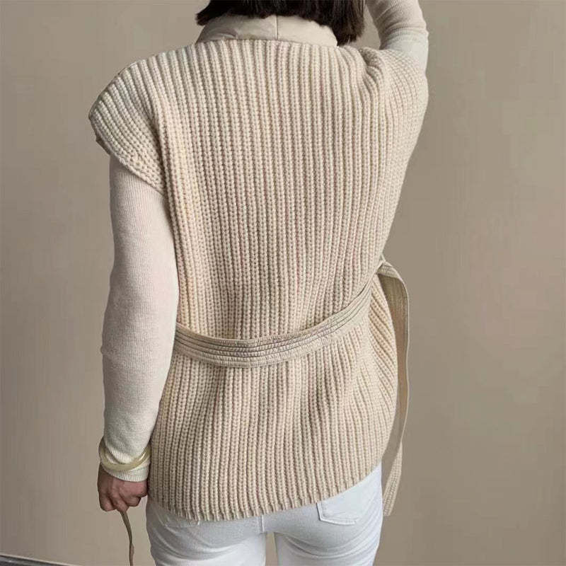 Cinzia | Gilet matelassé sans manches à ceinture