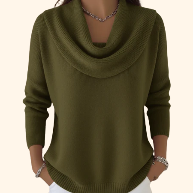 Giada | Pull à col drapé