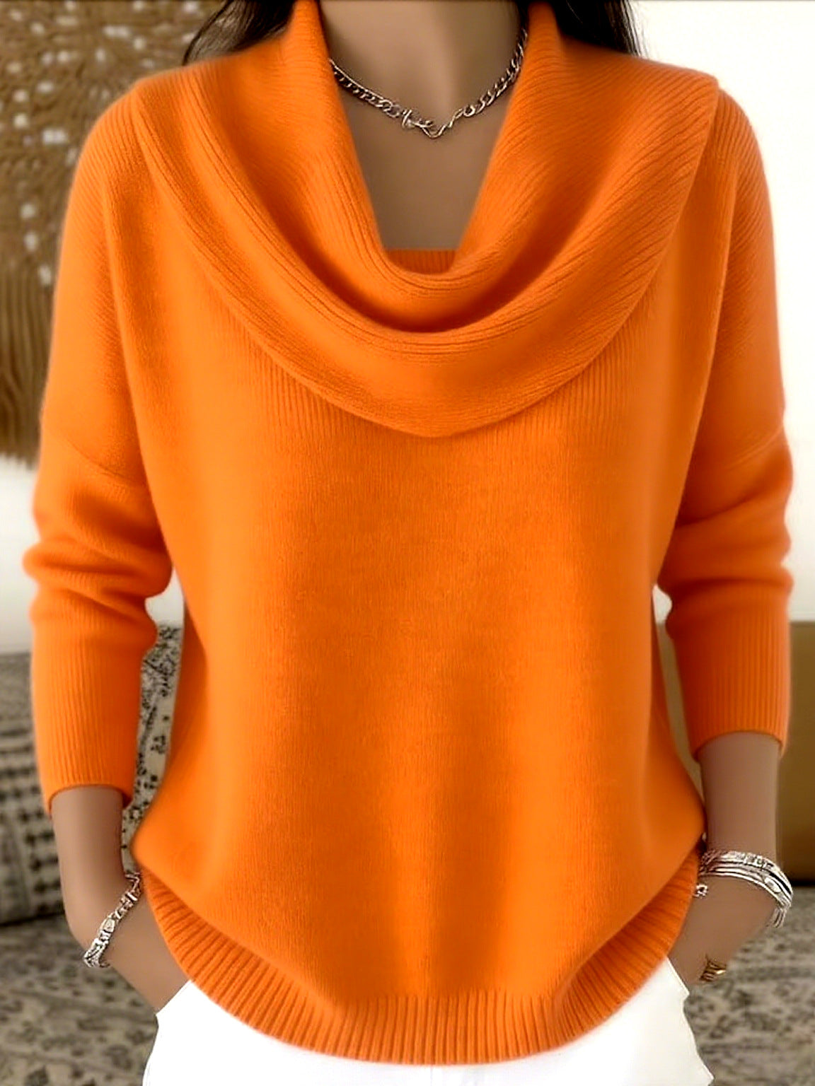 Giada | Pull à col drapé