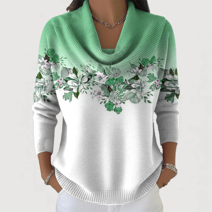 Alma | Pull fleuri à col montant