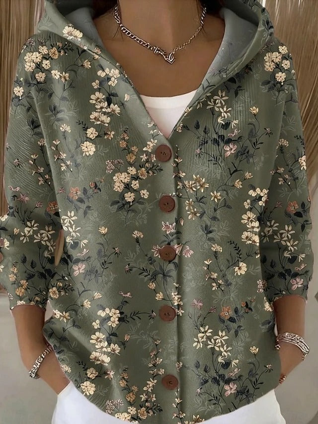 Palmira | Veste en maille imprimée à capuche