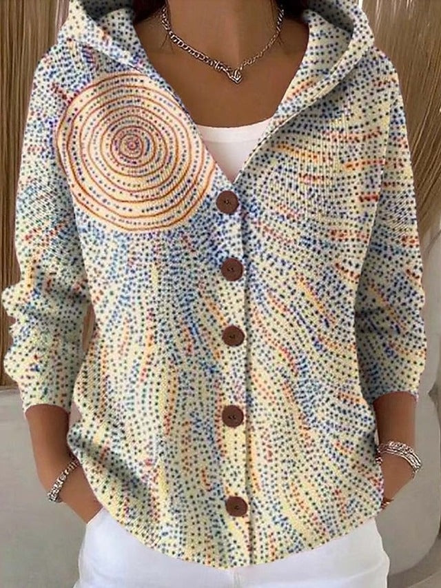 Palmira | Veste en maille imprimée à capuche