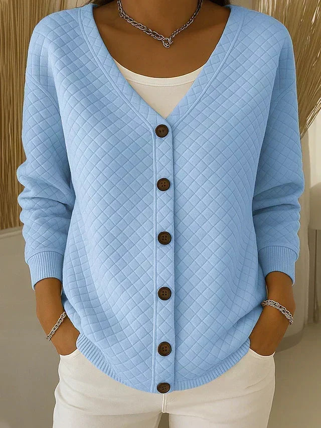 Lea | Veste en maille texturée à boutons