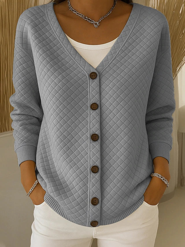 Lea | Veste en maille texturée à boutons