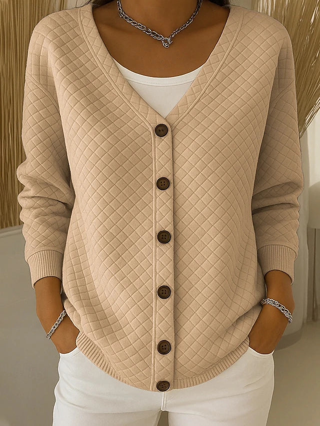 Lea | Veste en maille texturée à boutons