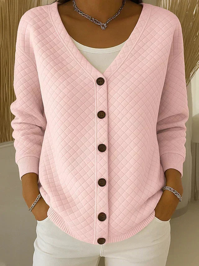 Lea | Veste en maille texturée à boutons