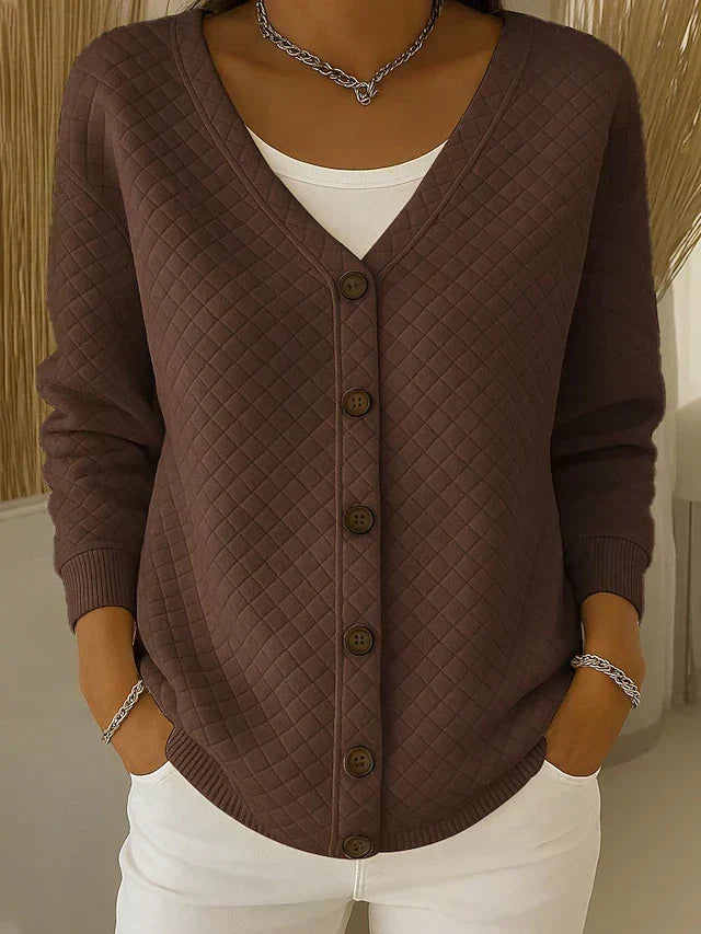 Lea | Veste en maille texturée à boutons