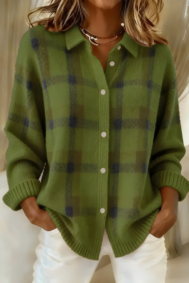 Candida | Veste en maille à carreaux