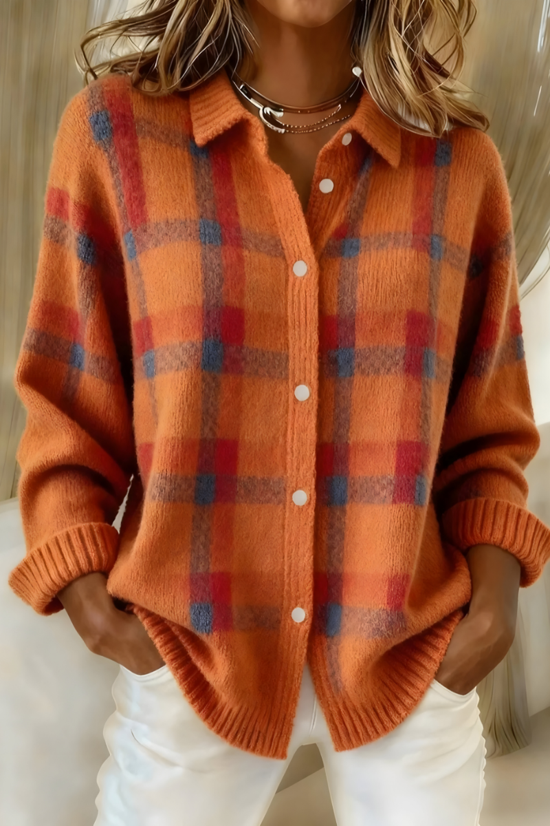 Candida | Veste en maille à carreaux