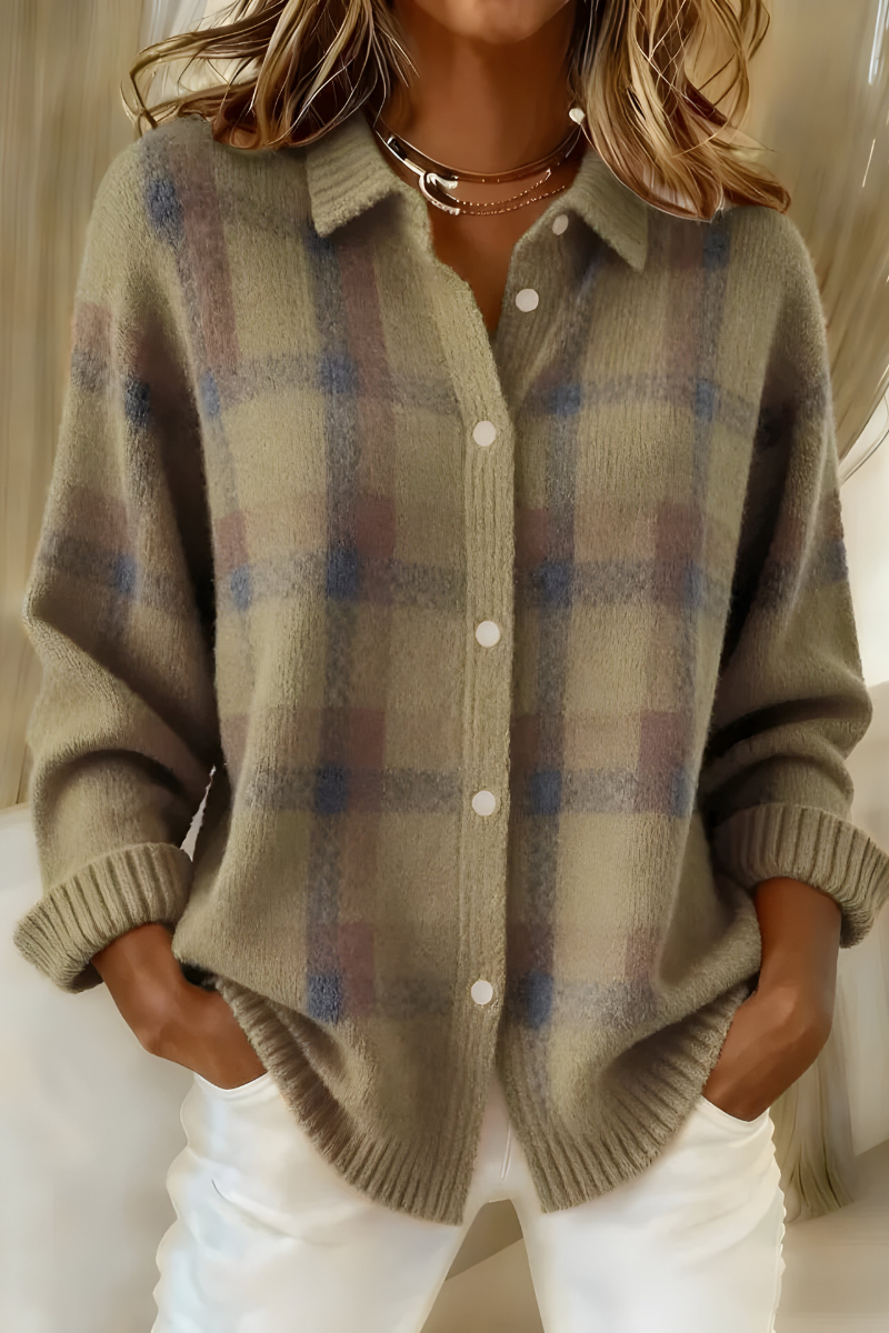 Candida | Veste en maille à carreaux