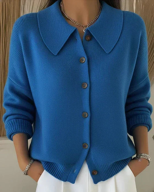 Vera | Veste en maille à col chemise
