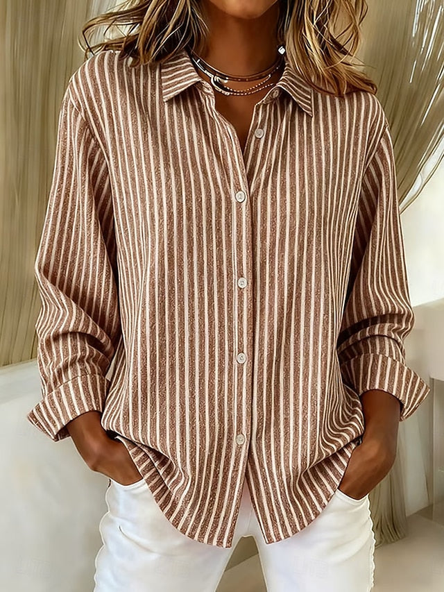 Simona | Chemise rayée à boutons