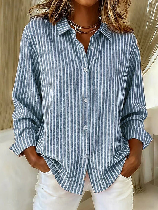 Simona | Chemise rayée à boutons