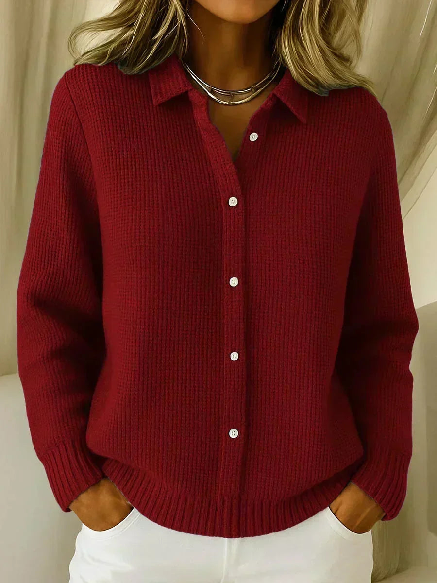 Carmela | Veste en maille texturée à boutons