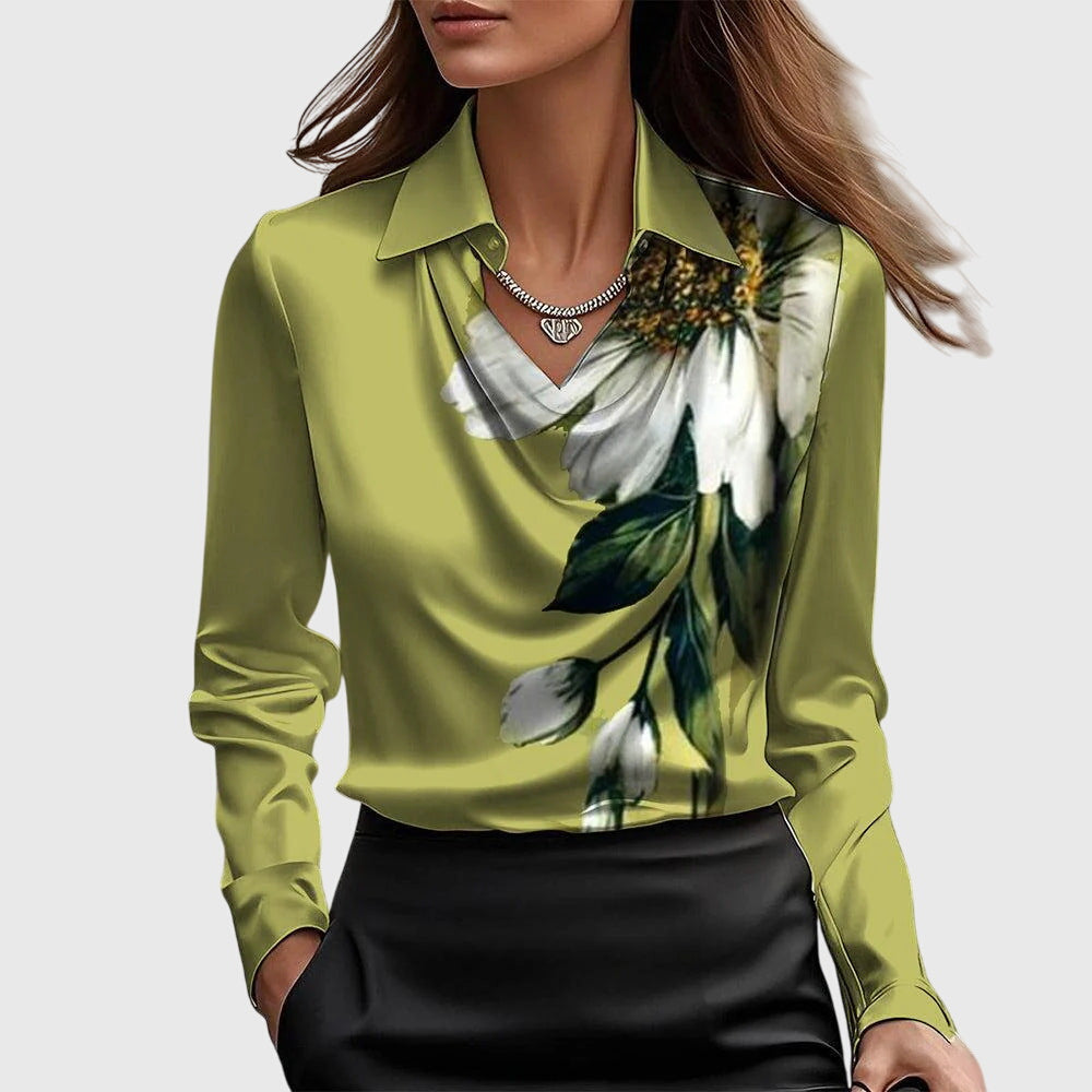 Eloisa | Blouse plissée aux reflets satinés