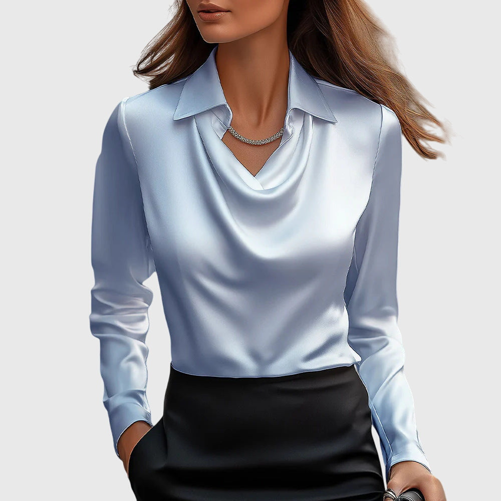 Eloisa | Blouse plissée aux reflets satinés