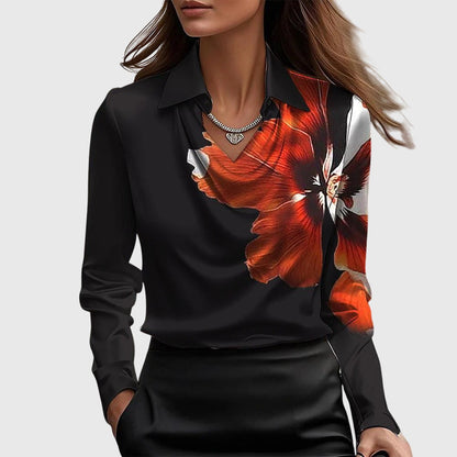Eloisa | Blouse plissée aux reflets satinés