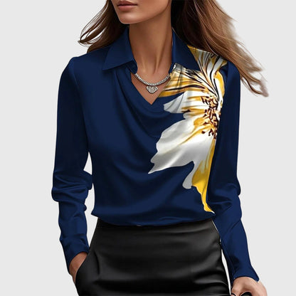 Eloisa | Blouse plissée aux reflets satinés