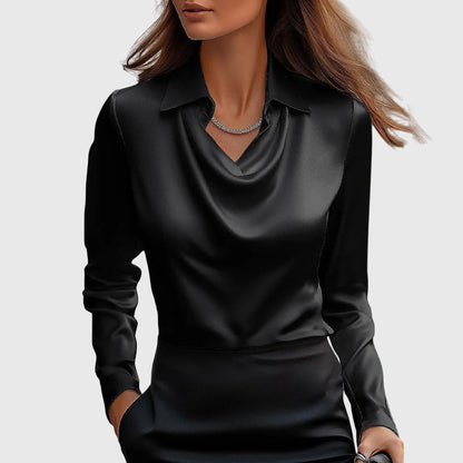Eloisa | Blouse plissée aux reflets satinés