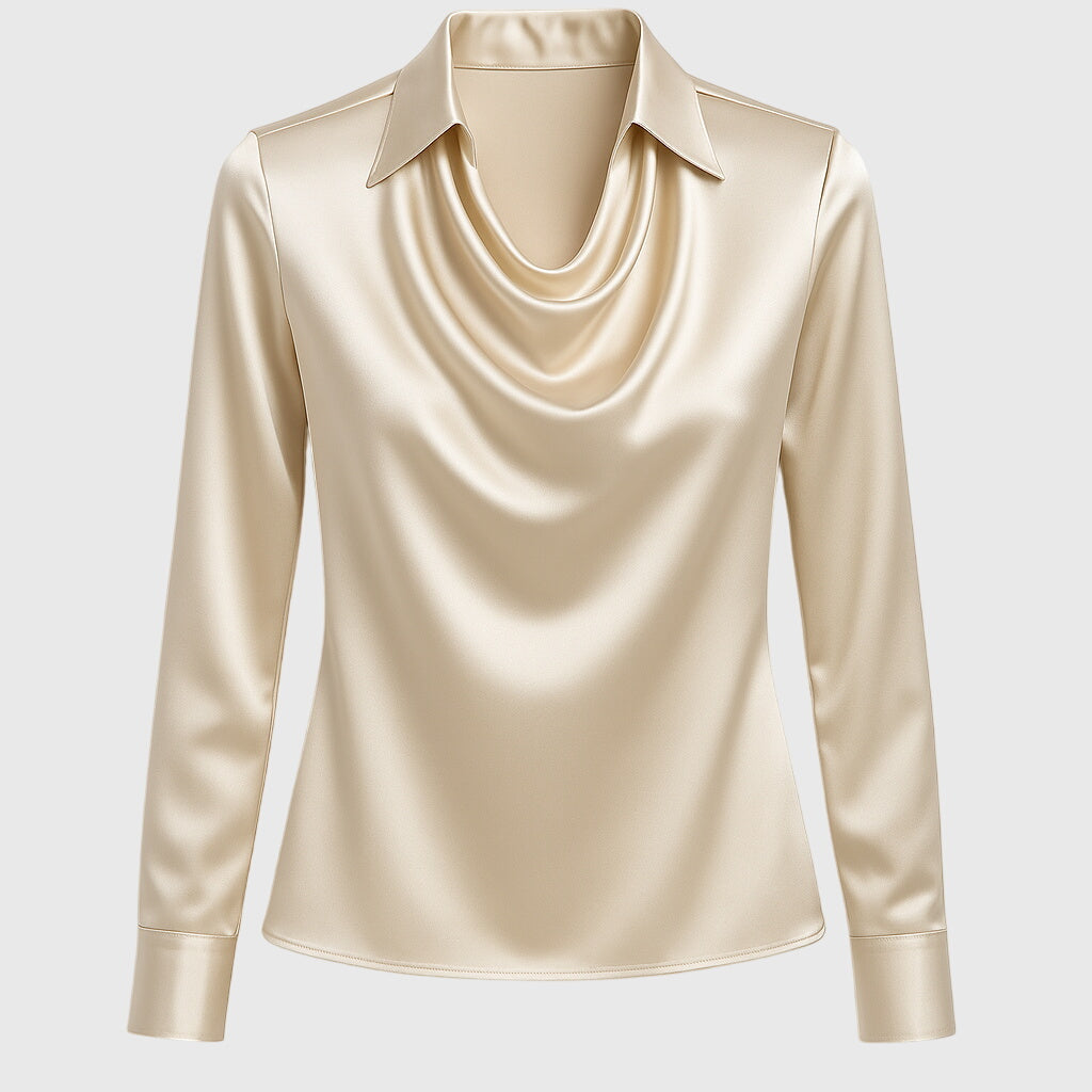 Eloisa | Blouse plissée aux reflets satinés
