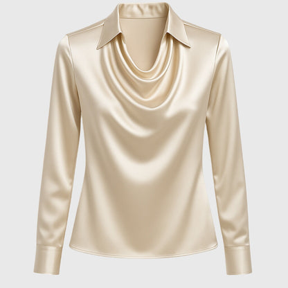 Eloisa | Blouse plissée aux reflets satinés