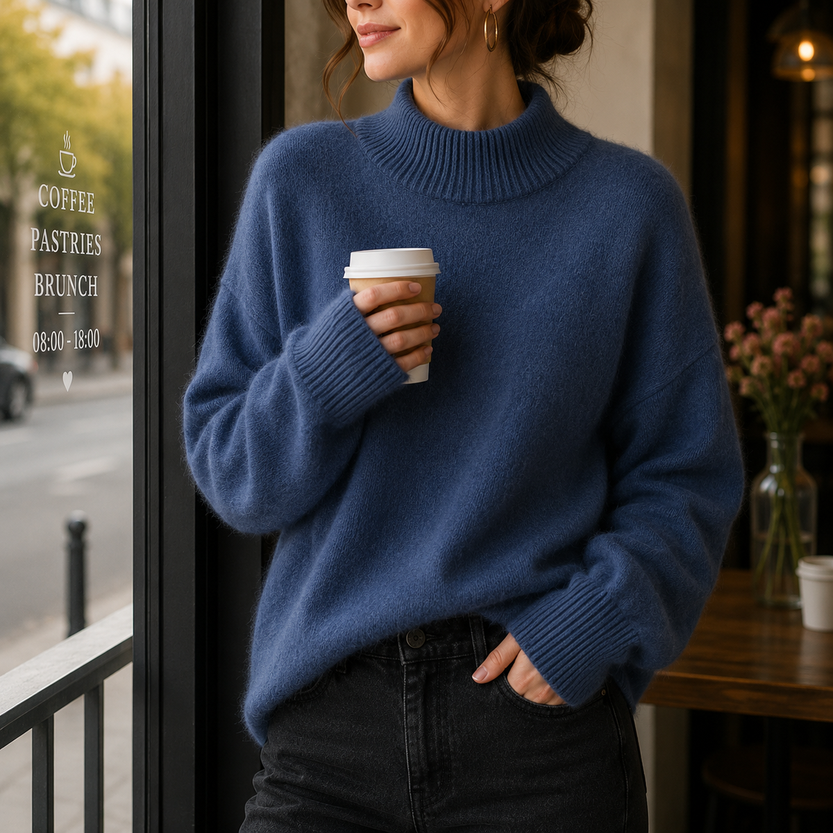 Giuditta | Pull oversize à col montant