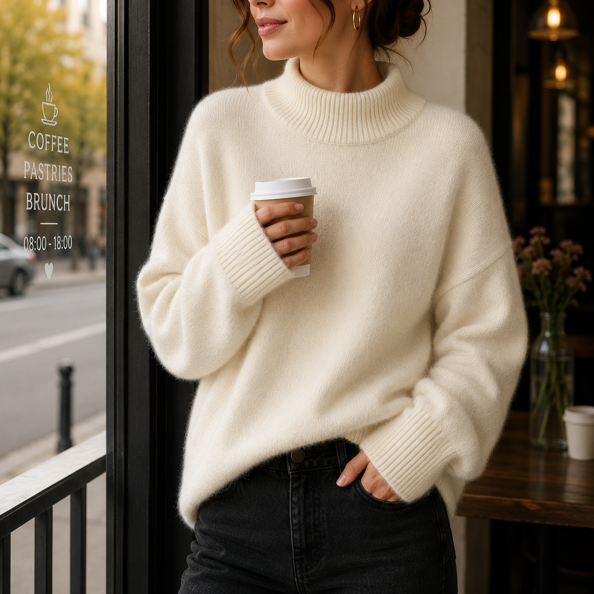Giuditta | Pull oversize à col montant