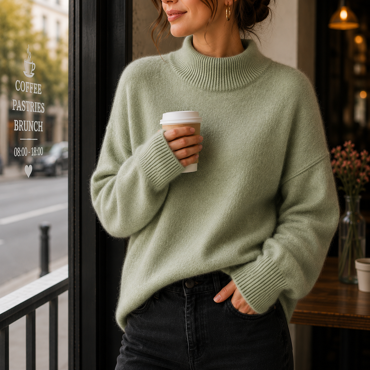 Giuditta | Pull oversize à col montant