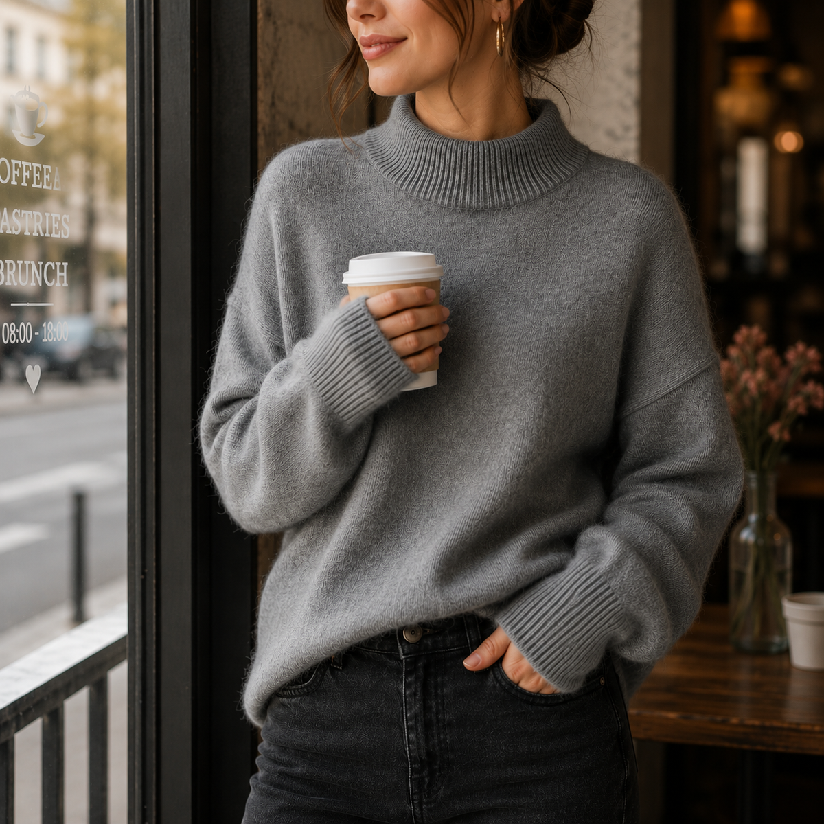 Giuditta | Pull oversize à col montant