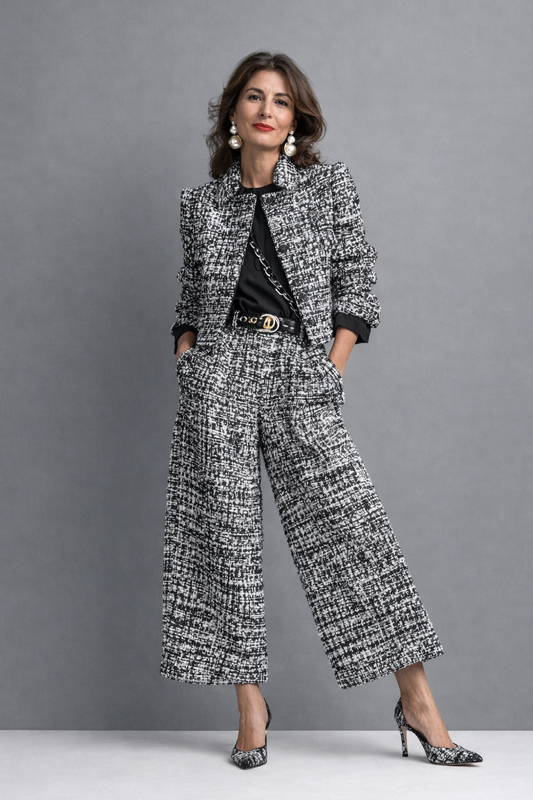 Violetta | Ensemble veste courte et pantalon large