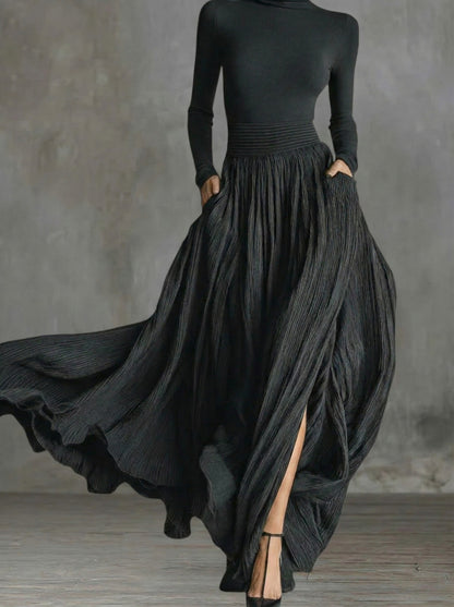 Rachel | Robe maxi taille haute