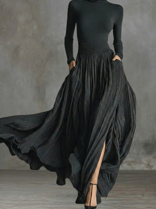 Rachel | Robe maxi taille haute