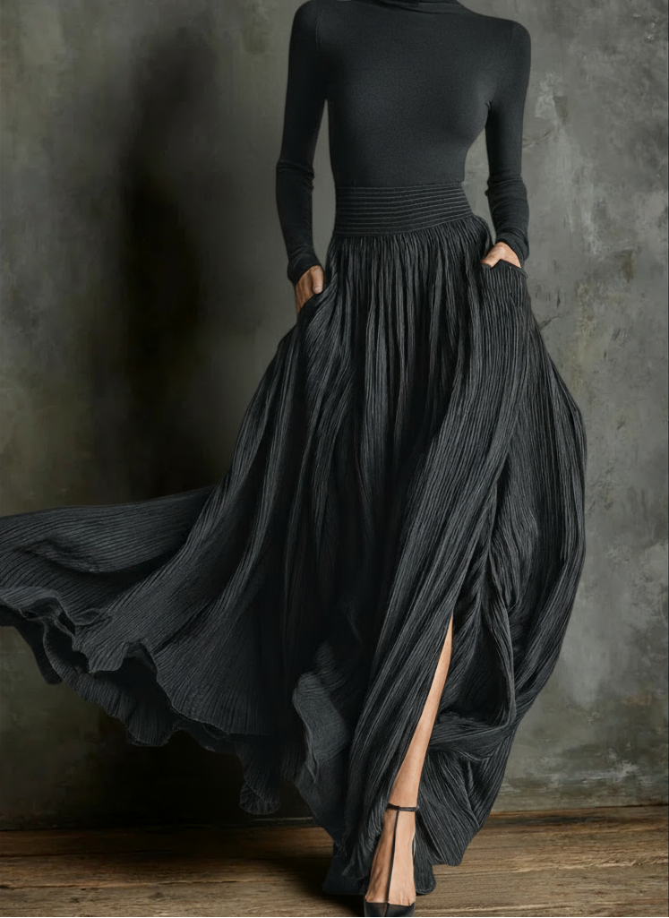 Rachel | Robe maxi taille haute