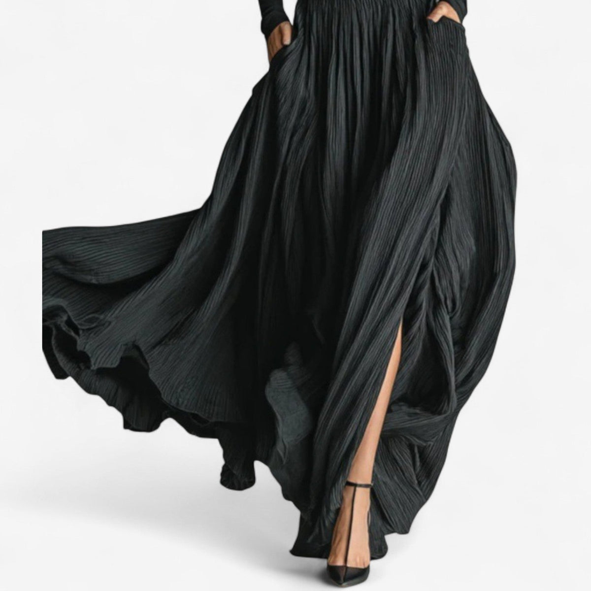 Rachel | Robe maxi taille haute