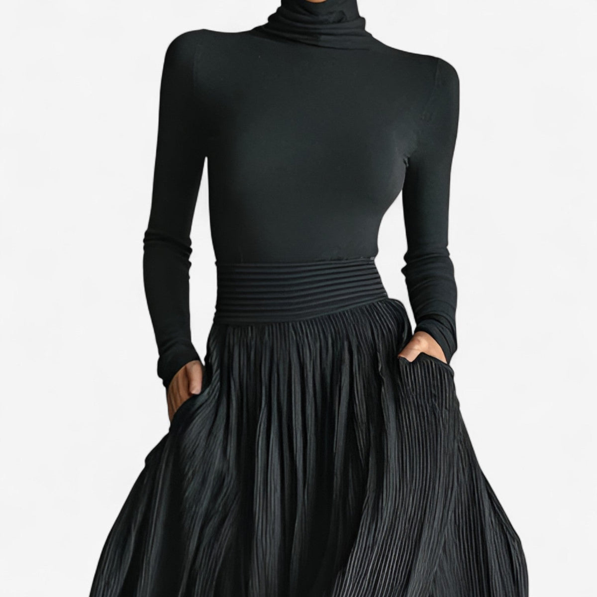 Rachel | Robe maxi taille haute