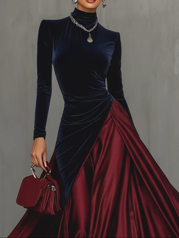 Lucrèce | Robe longue bicolore
